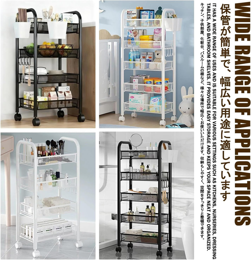 Kitchen Bakers Rack with Storage，Bakers Rack，Kitchen Storage Rack，Microwave Stand with Storage，Suitable for Kitchens, Bathrooms, Bedrooms, and Pantry.(White,B_44*26 * 62CM)