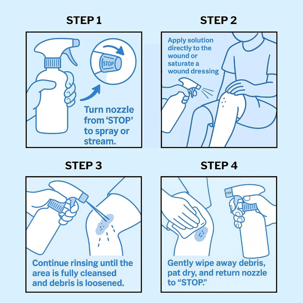 McKesson Puracyn Plus Wound and Skin Cleanser Spray [6 Count] - 16.9 oz Hypochlorous Acid Dermal Wound Wash for Cuts, Burns, Sores, and Skin Irritations, Non-Sting First Aid HOCl Spray