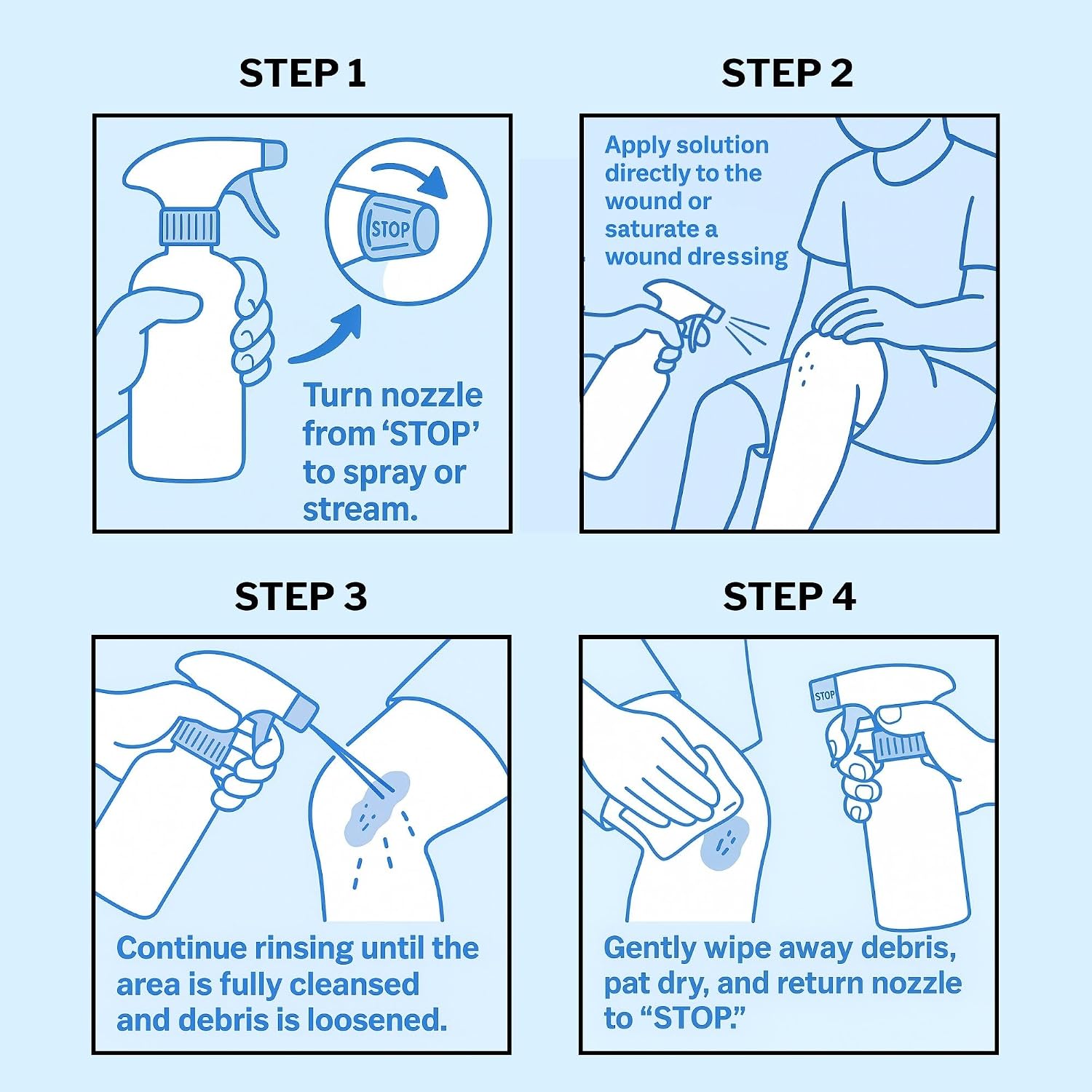 McKesson Puracyn Plus Wound and Skin Cleanser Spray [6 Count] - 16.9 oz Hypochlorous Acid Dermal Wound Wash for Cuts, Burns, Sores, and Skin Irritations, Non-Sting First Aid HOCl Spray
