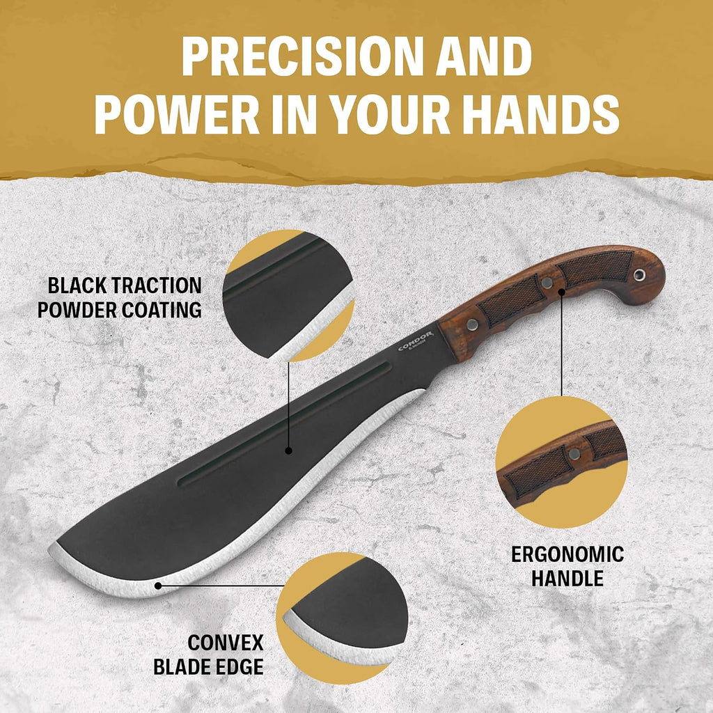 Condor Tool & Knife Survival Machete with Walnut Handle