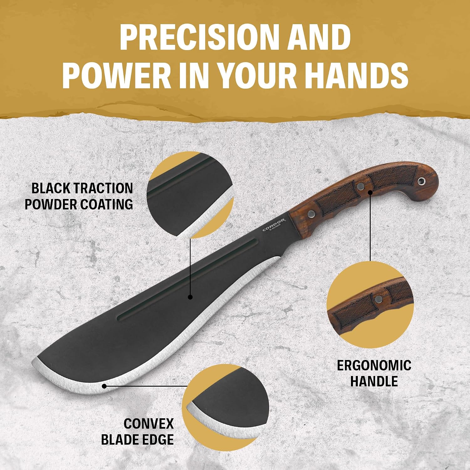 Condor Tool & Knife Survival Machete with Walnut Handle