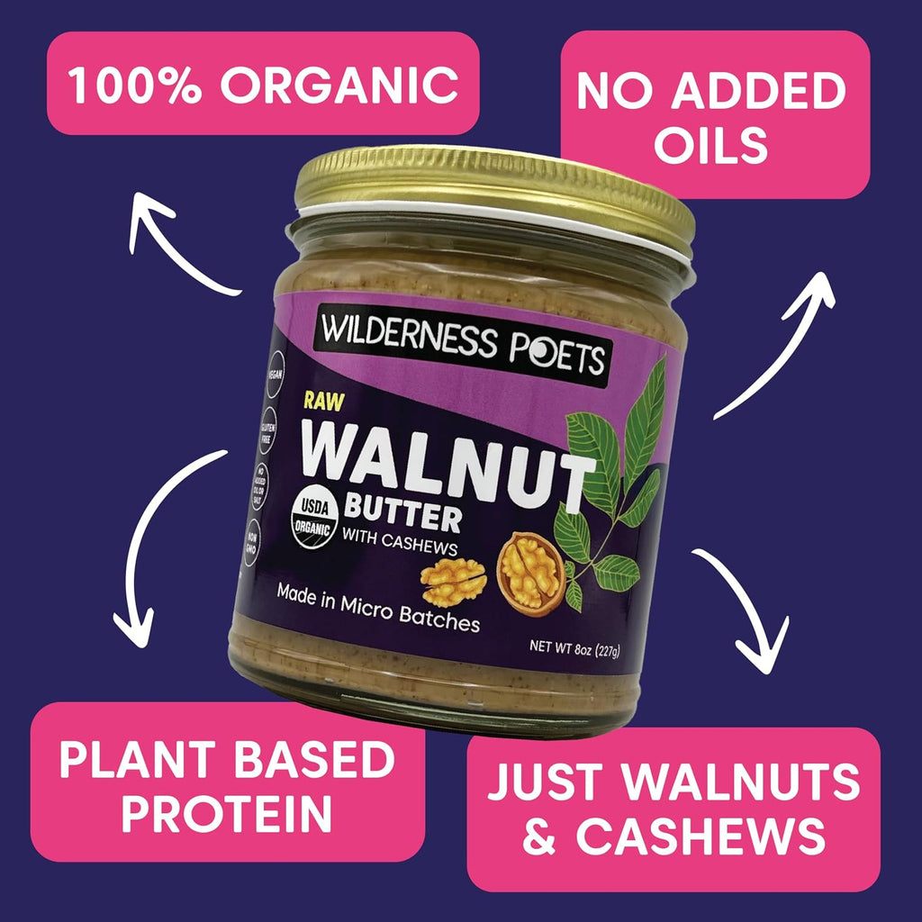 Wilderness Poets Raw Walnut Butter - Organic Raw Walnut Butter (640 Ounce - 40 Pound - 5 Gallon)