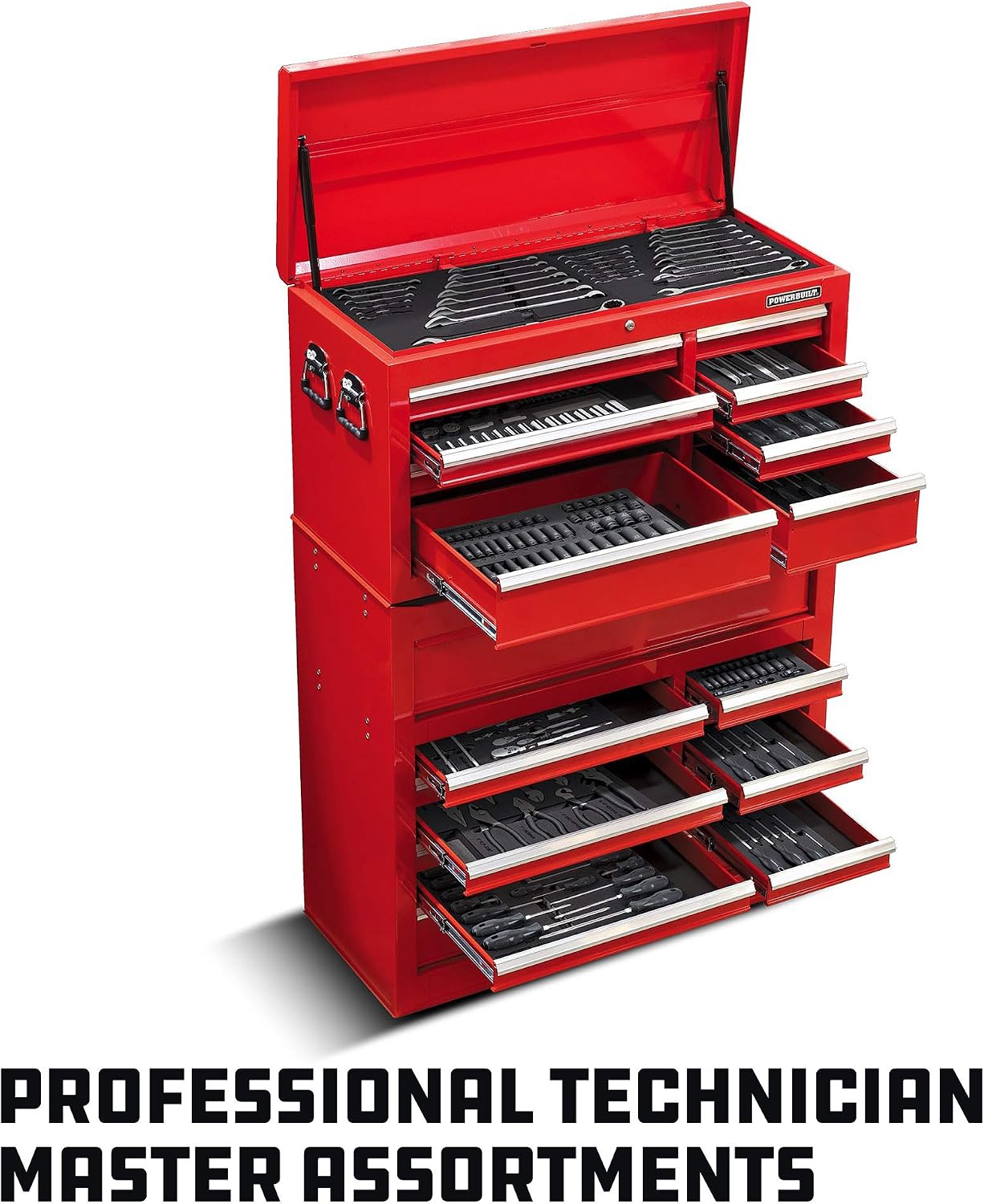 Powerbuilt 85 Piece Metric Master Socket Set, 1/4, 3/8, and 1/2 Inch Drive, 6 and 12 Point, Deep and Shallow Sockets, Storage Organizer - 949008