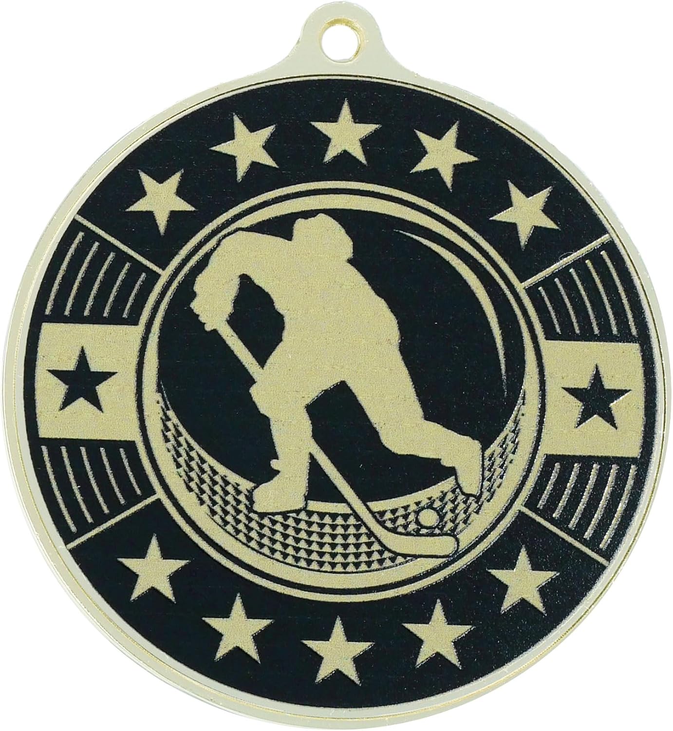 Hockey Sports Medals, Award Medals Hockey Medallion Gold Medals - Multiple Options in Quantities 1-50 -Custom Neckbands