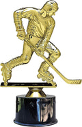Express Medals Roller Blade Street Hockey Award Trophy Party Favor Gift Prize Including 4 Gold Color Decals to Custom Personalize The Black Round Base