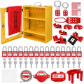 Frcctre Lockout Tagout Station, 80 Pcs Electrical Safety Loto Kit Includes Safty Padlock, Lockout Hasp, Tags,Ties, Circuit Breaker Lock, Ball Valve Lock, Electrical Plug Lock, Steel Cable Lock