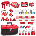 Lockout Tagout Kit Loto Hasp Lockout Steel Cable Lockout Plug Lock Out Tag Loto Safety Padlock Circuit Breaker Lockout Ball Valve Lockout Tagout Set Alamanda Loto Kit for Lock Out Tag Out Station