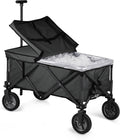 PICNIC TIME Brand Adventure Wagon Elite Folding Wagon With Table Top Lid & Soft Cooler Liner