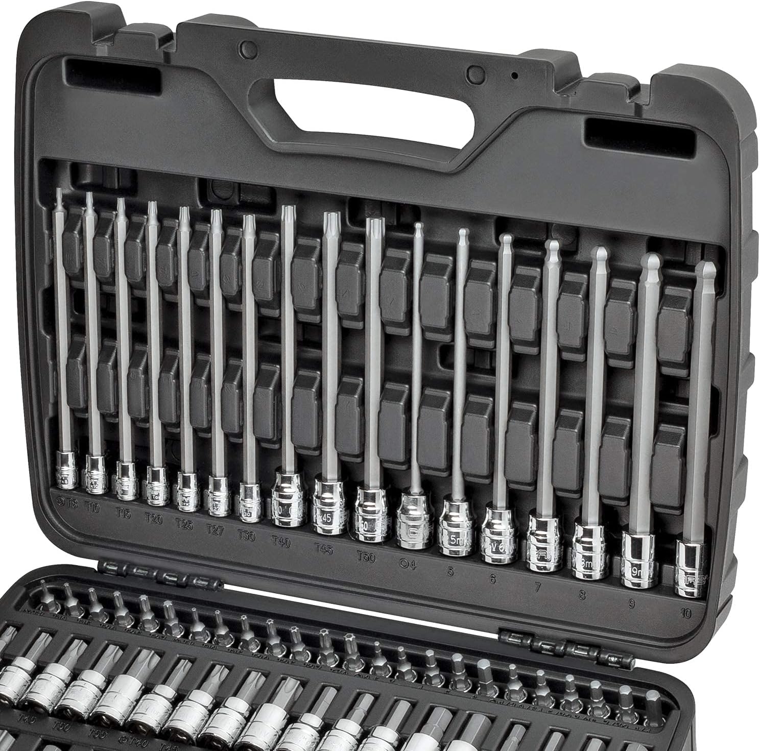 CARBYNE 84-Piece Master Hex & Torx Bit Socket Set & External-Torx Socket Set | S2 Steel Bits, CrV Steel Sockets, Corrosion Resistance, Durable Case | 1/4', 3/8' & 1/2' Dr.