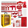 Lockout Tagout Station Kit 148pcs,Lock Out Tag Out Loto Hasps,Tags,Circuit Breaker Lockout,Ball Valve Lockout,Electrical Plug Lockout,Steel Cable Lockout for Loto Station Lock Out Tag Out Kit