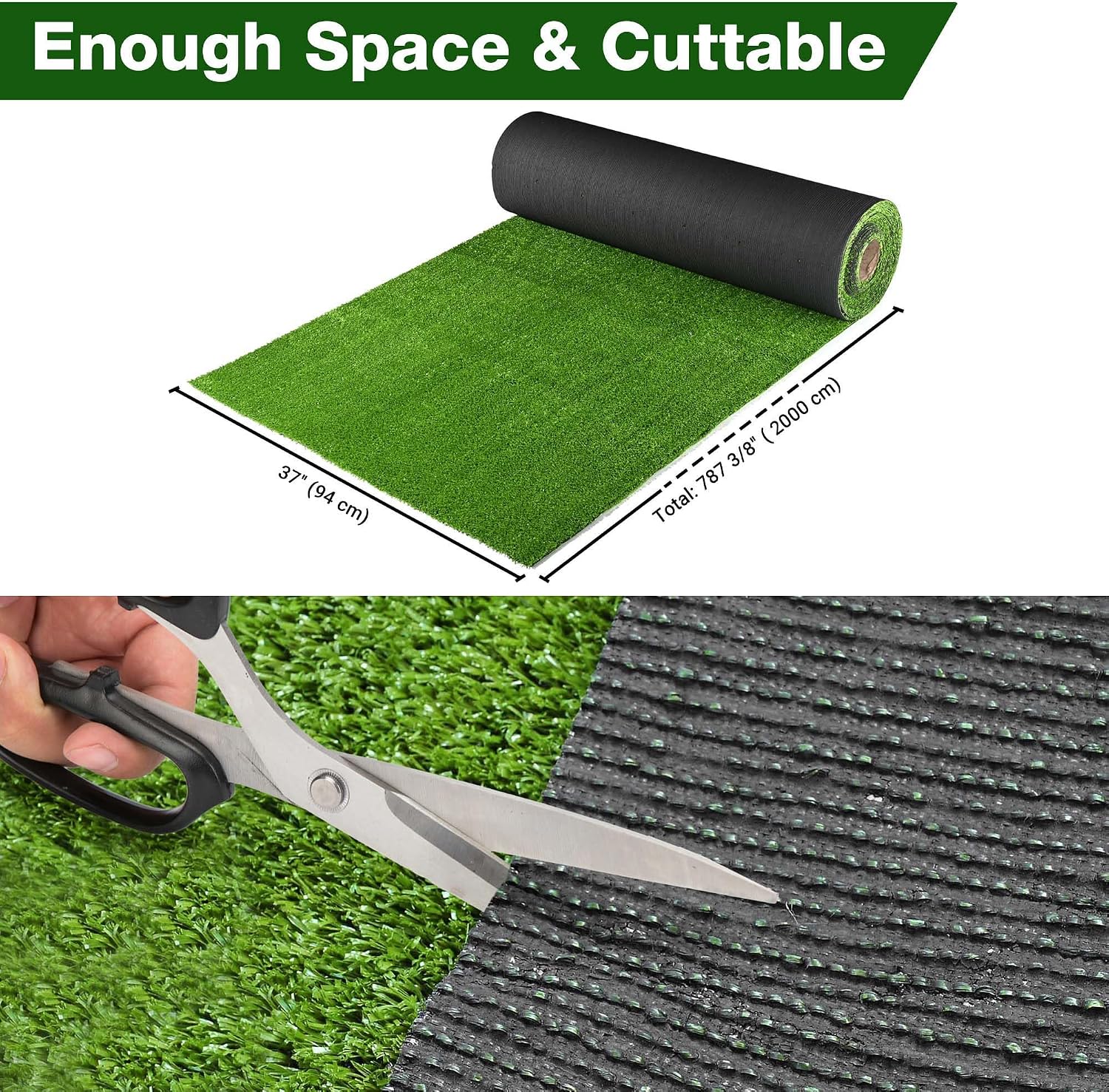 Yescom Sports Sled Strips Turf Gym Flooring for Weight Sled Push Pull Crossfit Equipment Outdoor Indoor Use 65'x3'x4PCS(800 Sq.Ft) 0.4