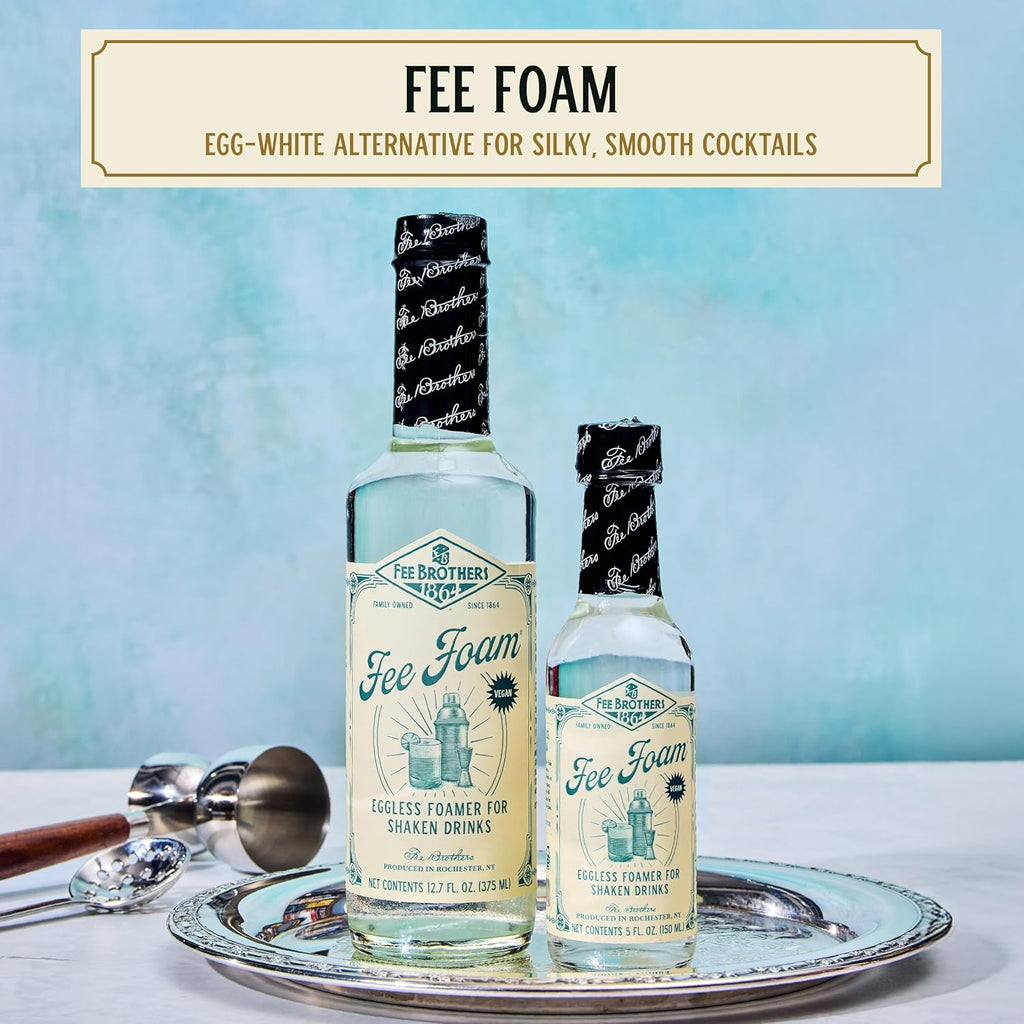 Fee Brothers Fee Foam - Cocktail Foamer and Mixer, Egg Substitute, Vegan-Friendly, Gluten Free, 12.7 fl oz (Pack of 12)