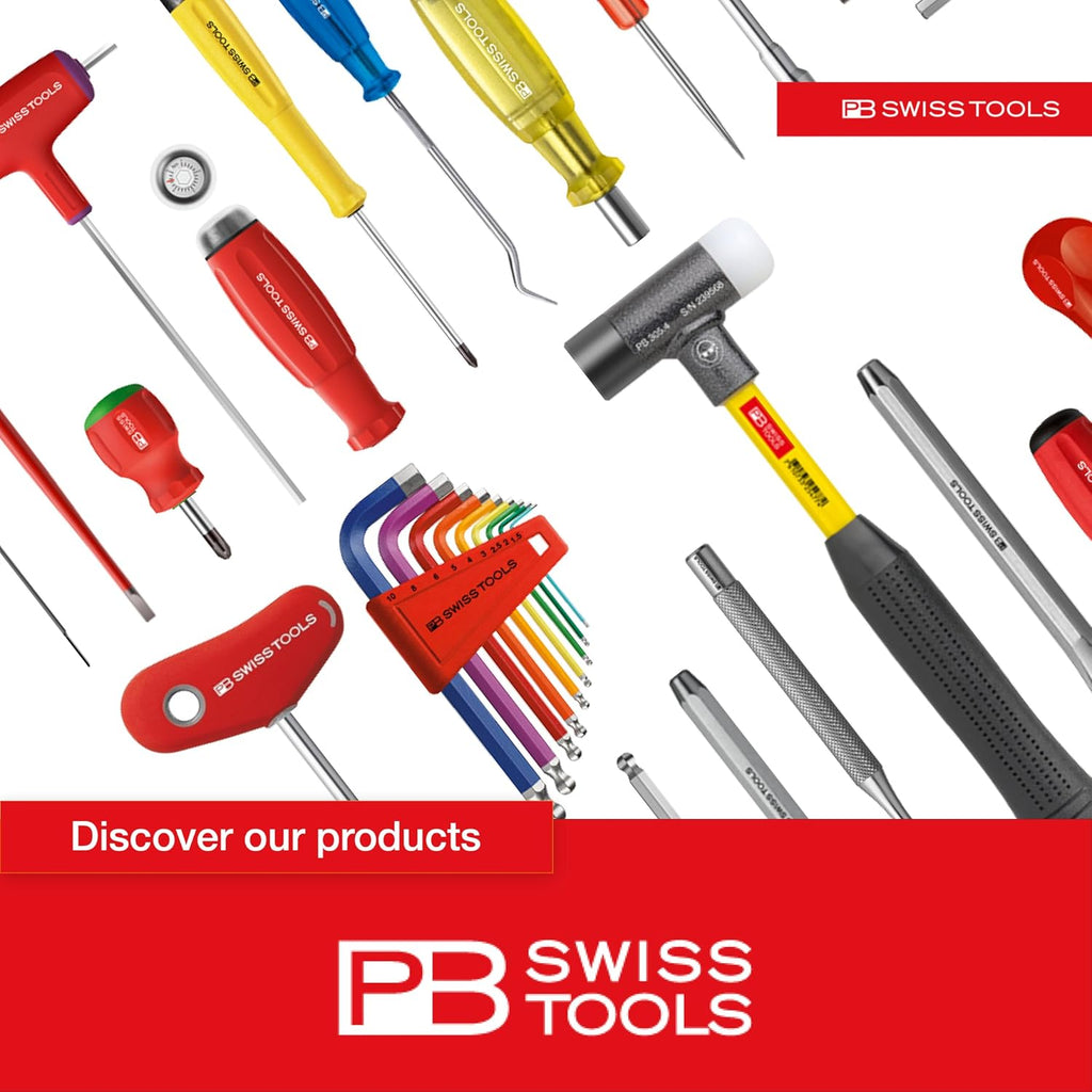 PB SWISS TOOLS Allen Key Set PB 212Z.LH-12 | 100% Swiss Made | 12-Piece Long Hex Key Set with Ballpoint, Inch Sized, for Screwdriving Work in Industry and Handcraft