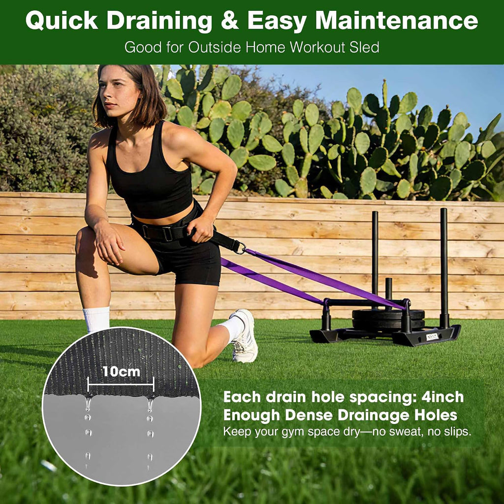 Yescom Sports Sled Strips Turf Gym Turf Flooring for Weight Sled Push Gym Equipment Outdoor Indoor Use 33'x3'(100 Sq.Ft) 0.8' H