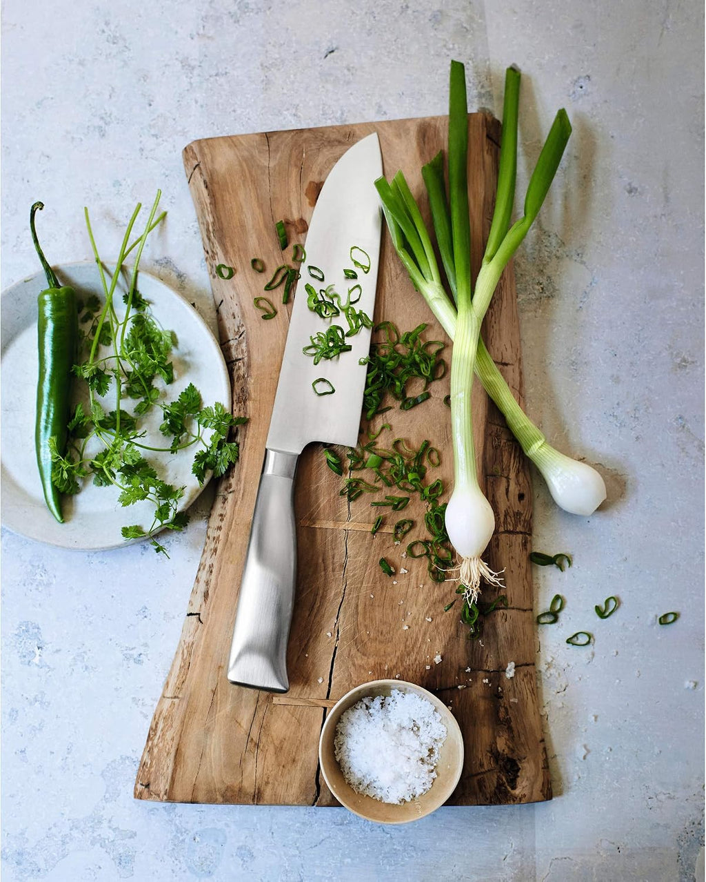 WMF Chinese cutting knife, Grand Gourmet length 28.5cm, blade length 15cm, performance cut, made in Germany, forged special knife, steel stainless steel handle
