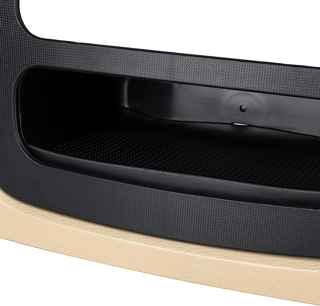 Dash Center Radio Bezel Trim Panel Compatible for 2002-2005 Dodge Ram 1500, 2003-2005 Ram 2500 3500 Replacement Dash Cover Kit + Mounting Screw Dashboard Radio Surround Interior Beige & Black