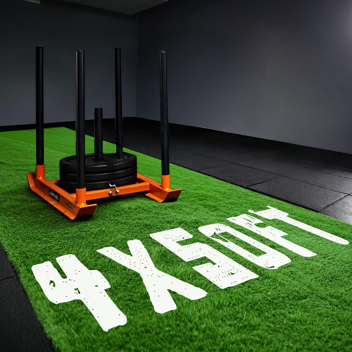 Yescom 4x50' Sled Turf Strips for Gym Artificial Grass Garage Home Exercise-1.38'H