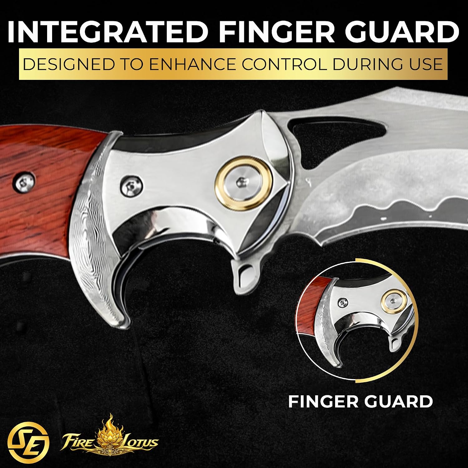 SliceElite Fire Lotus Precision Premium Folding Knife Japanese Sanmai Steel Blade Cocobolo Wood Handle Smooth Action EDC Pocket Knife Fathers Day Gift For Men Luxury Collector Heirloom Craftsmanship