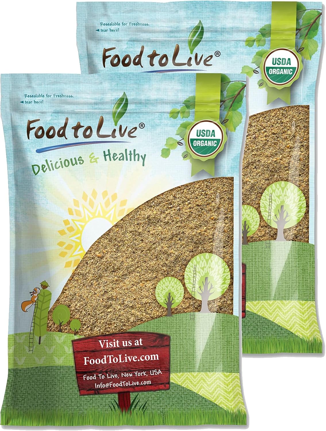 Organic Omega Power Flax and Chia Seeds Blend, 16 Pounds — Cold-Milled from Whole Raw Chia and Flax Seeds, Non-GMO, Vegan, Kosher, Bulk. Rich in Omega 3 Fatty Acids. Perfect for Smoothies and Shakes