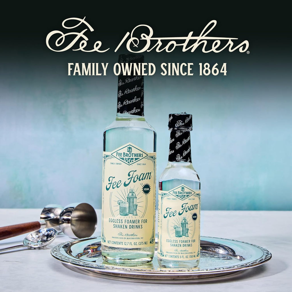 Fee Brothers Fee Foam - Cocktail Foamer and Mixer, Egg Substitute, Vegan-Friendly, Gluten Free, 12.7 fl oz (Pack of 12)