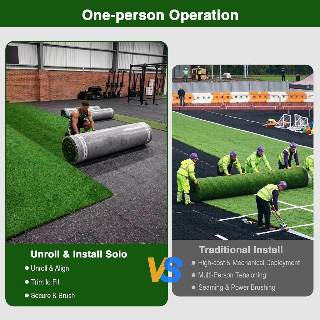 Yescom 4x50' Sled Turf Strips for Gym Artificial Grass Garage Home Exercise-1.38'H