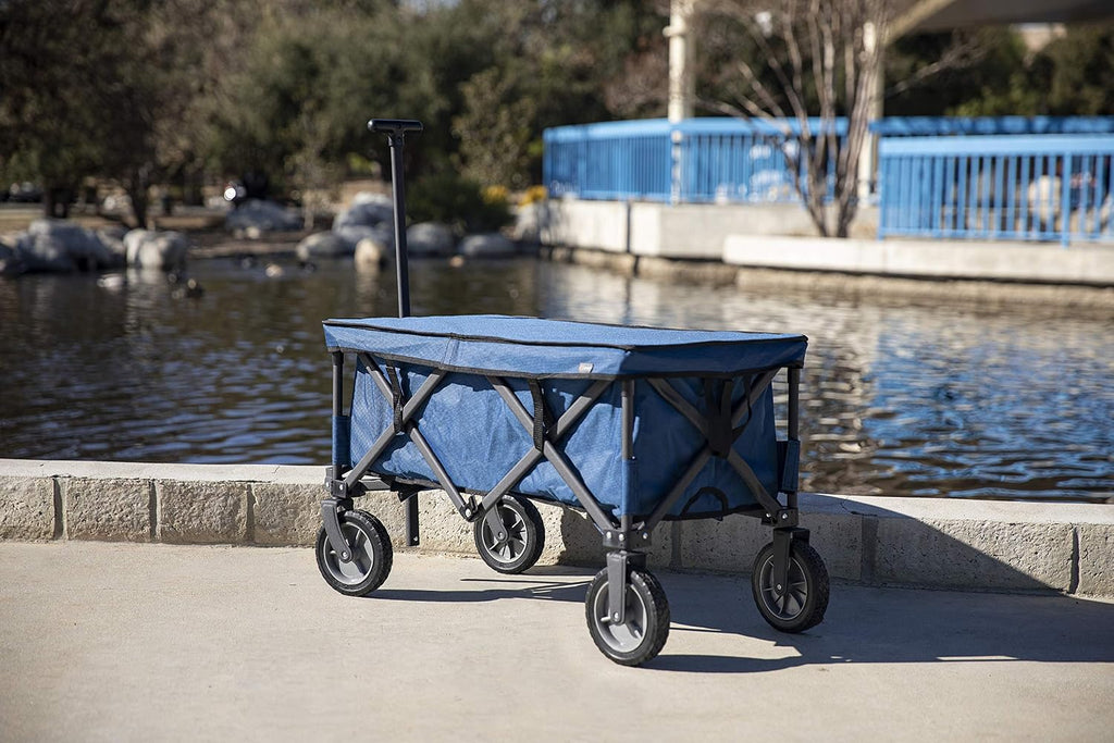 PICNIC TIME Brand Adventure Wagon Elite Folding Wagon With Table Top Lid & Soft Cooler Liner