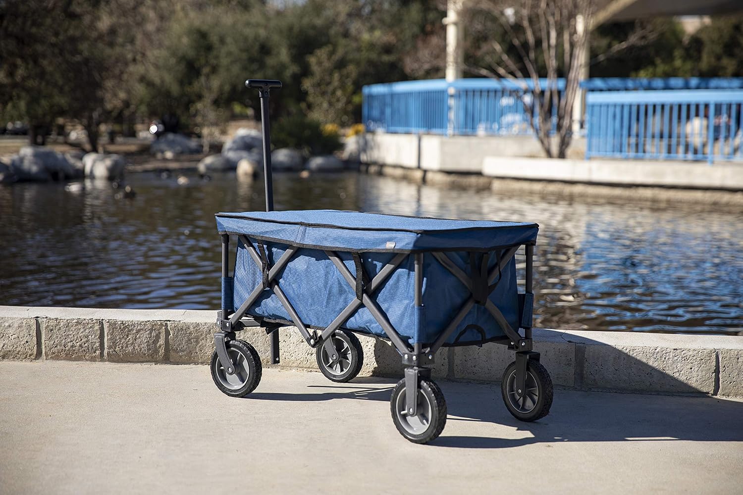 PICNIC TIME Brand Adventure Wagon Elite Folding Wagon With Table Top Lid & Soft Cooler Liner
