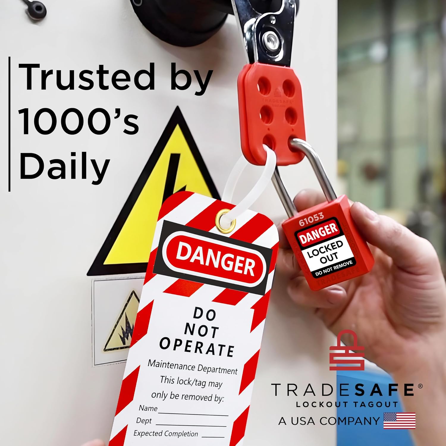 TRADESAFE Lockout Tagout Tool Kit - 85 Loto Devices, Loto Locks, Breaker Lockout Devices, Loto Tags, Inspection Tags, Cable Lock, Gate Valve Lockout, Plug Lock, Hasps