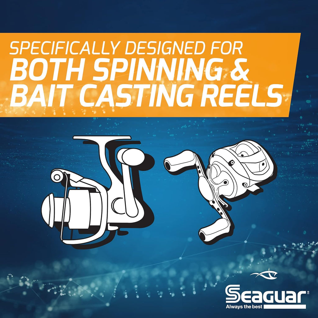 Seaguar InvizX Multi-Species Fishing Line for Casting, Live Bait, Freshwater, 100% Fluorocarbon, Clear, Multiple Sizes