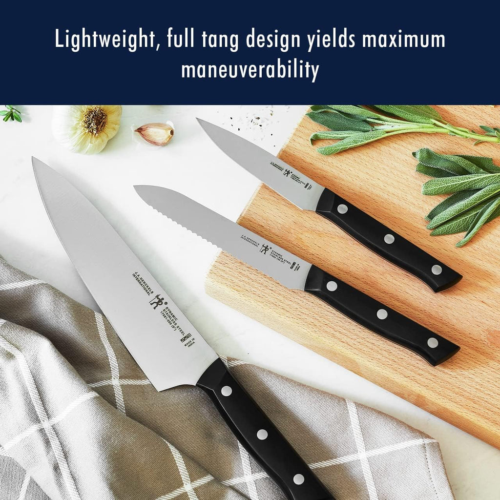 HENCKELS Dynamic Razor-Sharp 12-Piece Knife Set, Chef , Bread , Steak , German Engineered Informed by 100+ Years of Mastery
