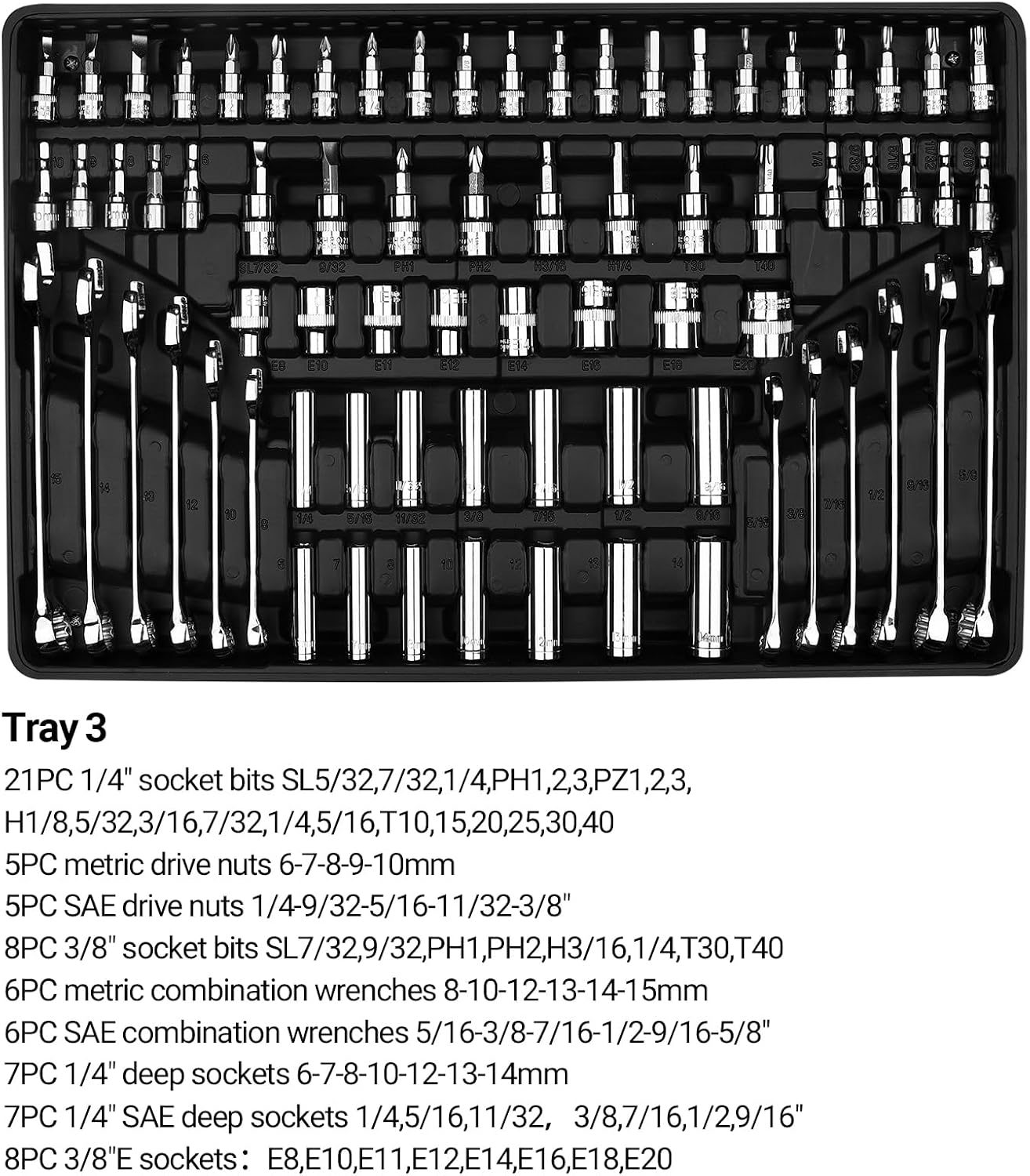 Mechanics Tool Set：DEKOPRO Mechanic Hand Tools Kit and Socket Sets, SAE and Metric, 1/2, 1/4, 3/8 Inch Ratchet Wrench, 234-Piece, Auto Tool Box Set for Car and Home Repair