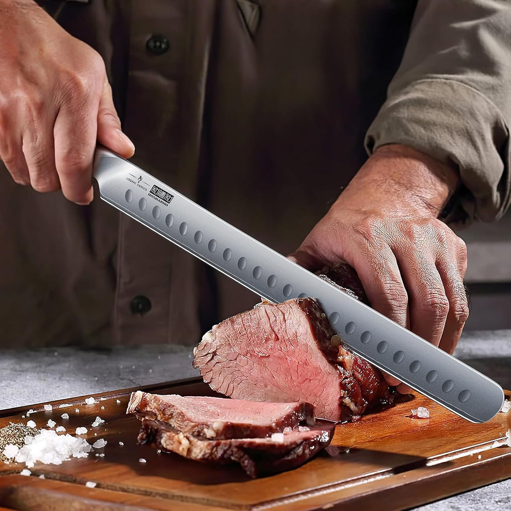 HOSHANHO BBQ Carving Knife Set, Brisket Slicing & Boning Knife for Meat Cutting, Professional Ultra Sharp Butcher Carving Knife in Japanese High Carbon Steel