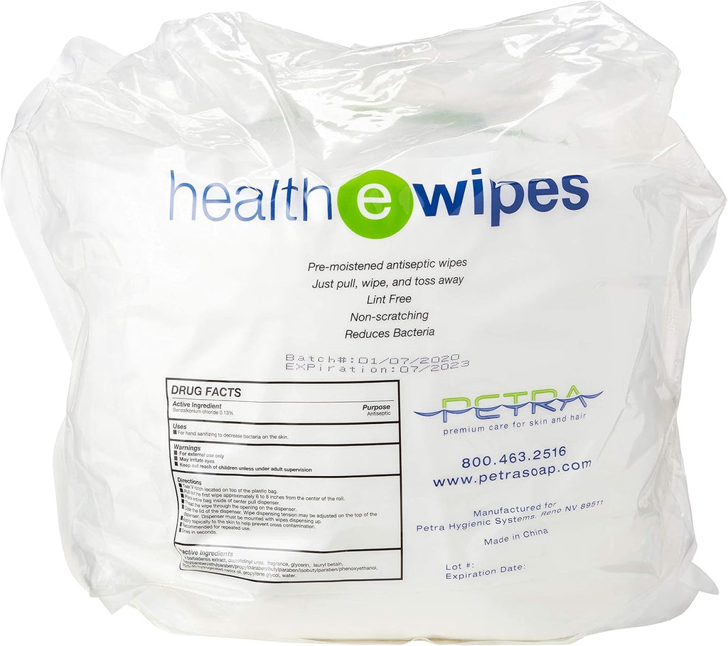 Gym Equipment Wipes – Antiseptic Gym Cleaning Wipes, 4000 Count (4 Rolls), Alcohol Free Bulk Sanitizing Fitness Wipes for Equipment, Gyms, Studios & Facilities | HealthEwipes