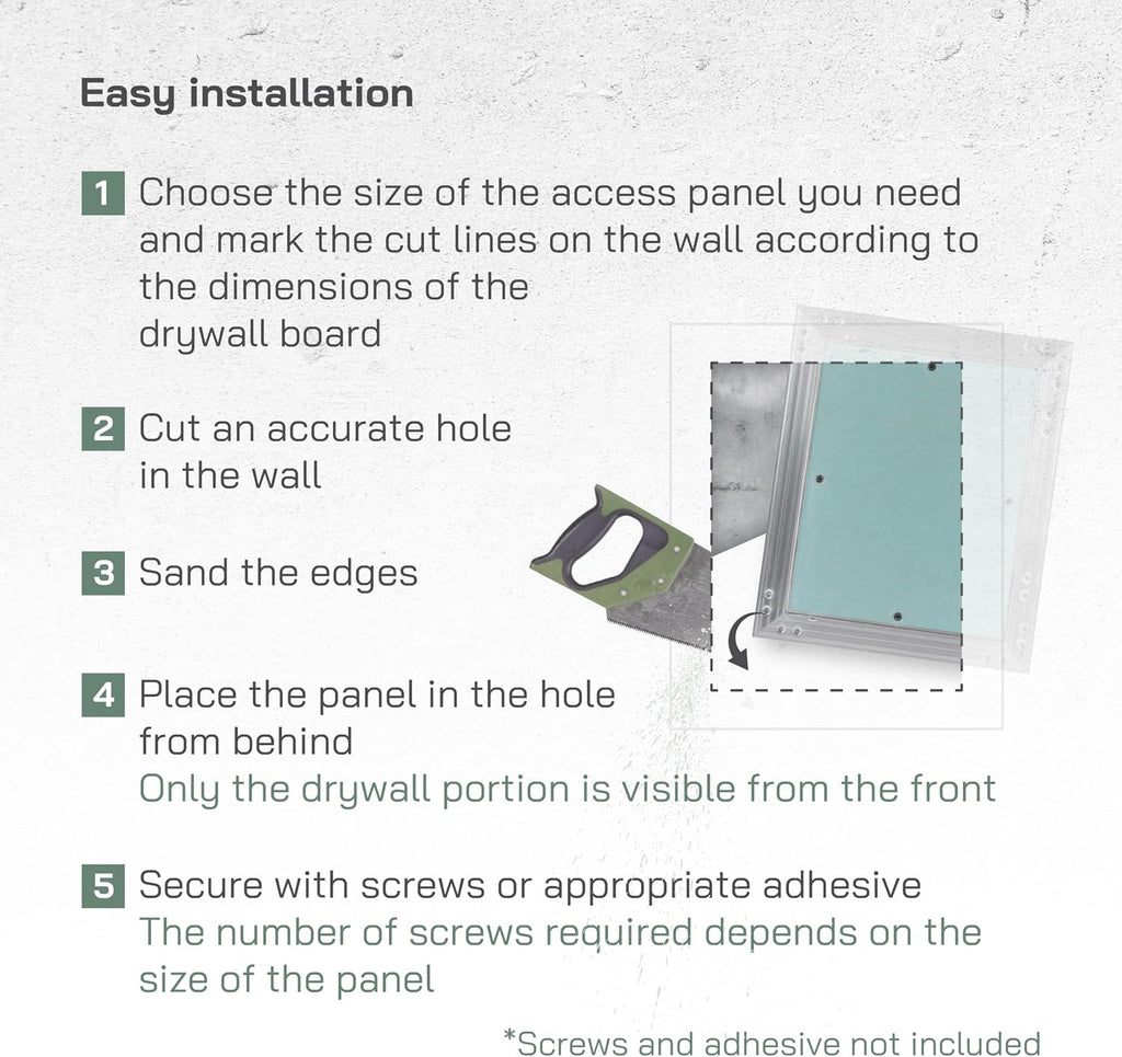 Vent Systems 20' x 20' Inch Access Panel - Drywall Wall Electrical Plumbing Cover Plate - Ceiling Wall Mount Drywall Access Panel - Metal Crawl Space Door for Home Garage Basement Attic