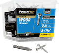 Power Pro 48625 Wood Screws, #8 x 1, Premium Stainless Marine Screws, Rust Resistant, Stainless Steel, 5lb Tub, 860 pcs