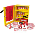 TRADESAFE Lockout Tagout Cabinet - 75 Pieces Loto Devices, Loto Locks, Lockout Hasp, Lock Out Tags, Circuit Breaker Lock, Cable Lock, Plug Lock, Lockout Tagout Station with Movable Shelf Partitions