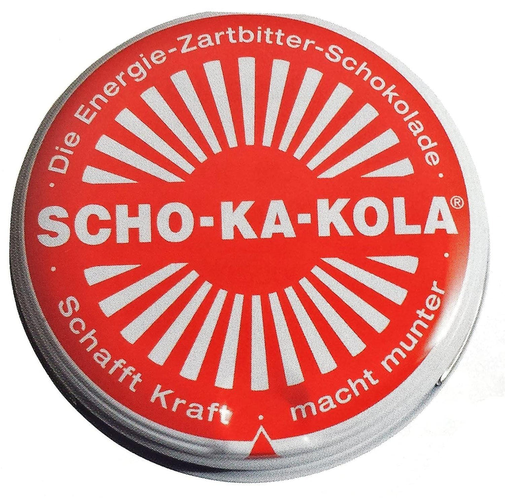 SCHO-KA-KOLA Chocolate Dark Classic with natural Caffeine from Cocoa, Cola-Nut-Powder and Coffee 10 tins x 100 g/Germany Box