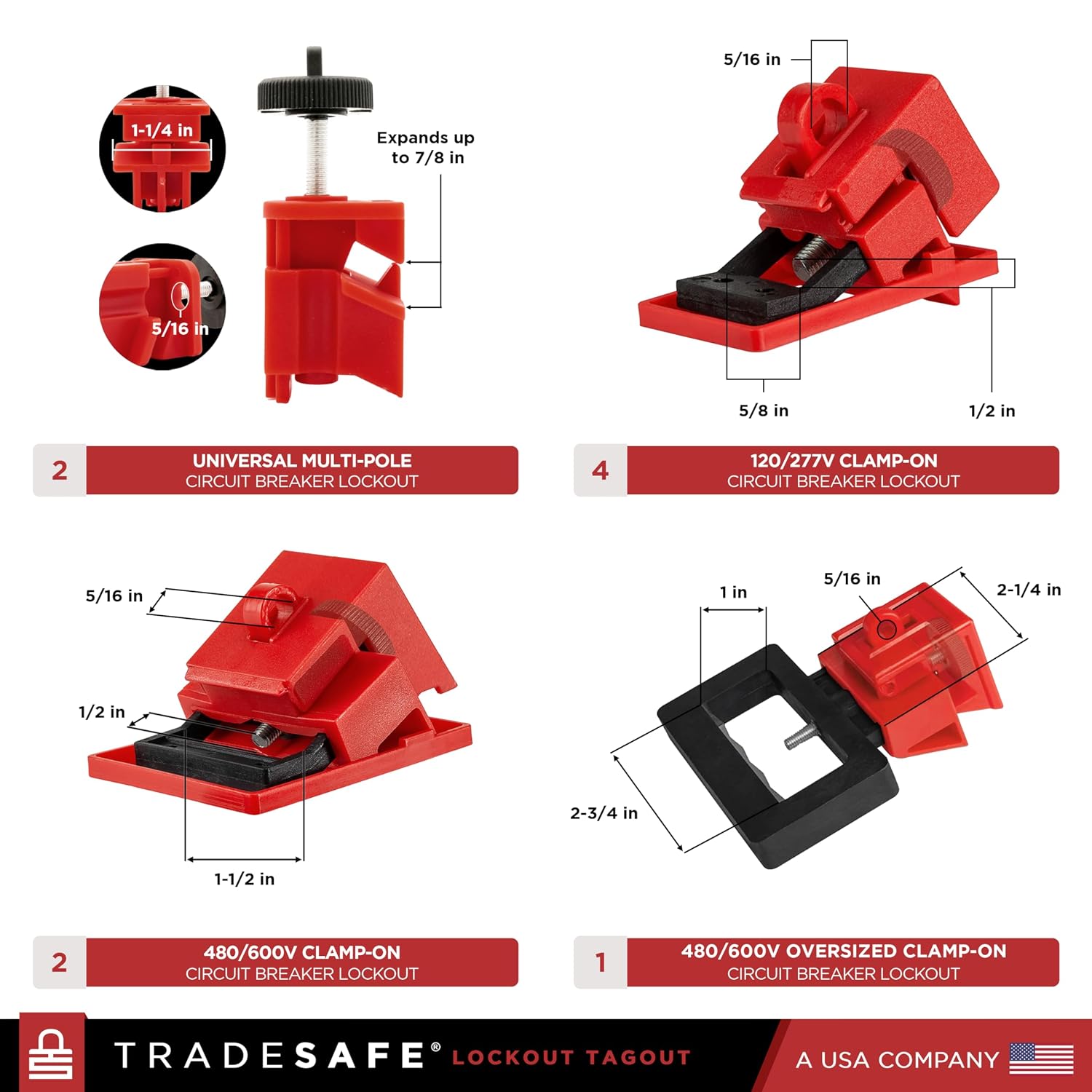 TRADESAFE Lockout Tagout Cabinet - 75 Pieces Loto Devices, Loto Locks, Lockout Hasp, Lock Out Tags, Circuit Breaker Lock, Cable Lock, Plug Lock, Lockout Tagout Station with Movable Shelf Partitions