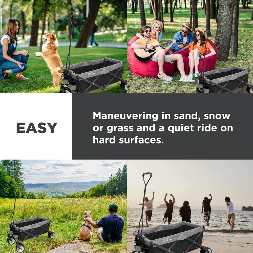 Creative Outdoor Original Folding Wagon All-Terrain Wheels