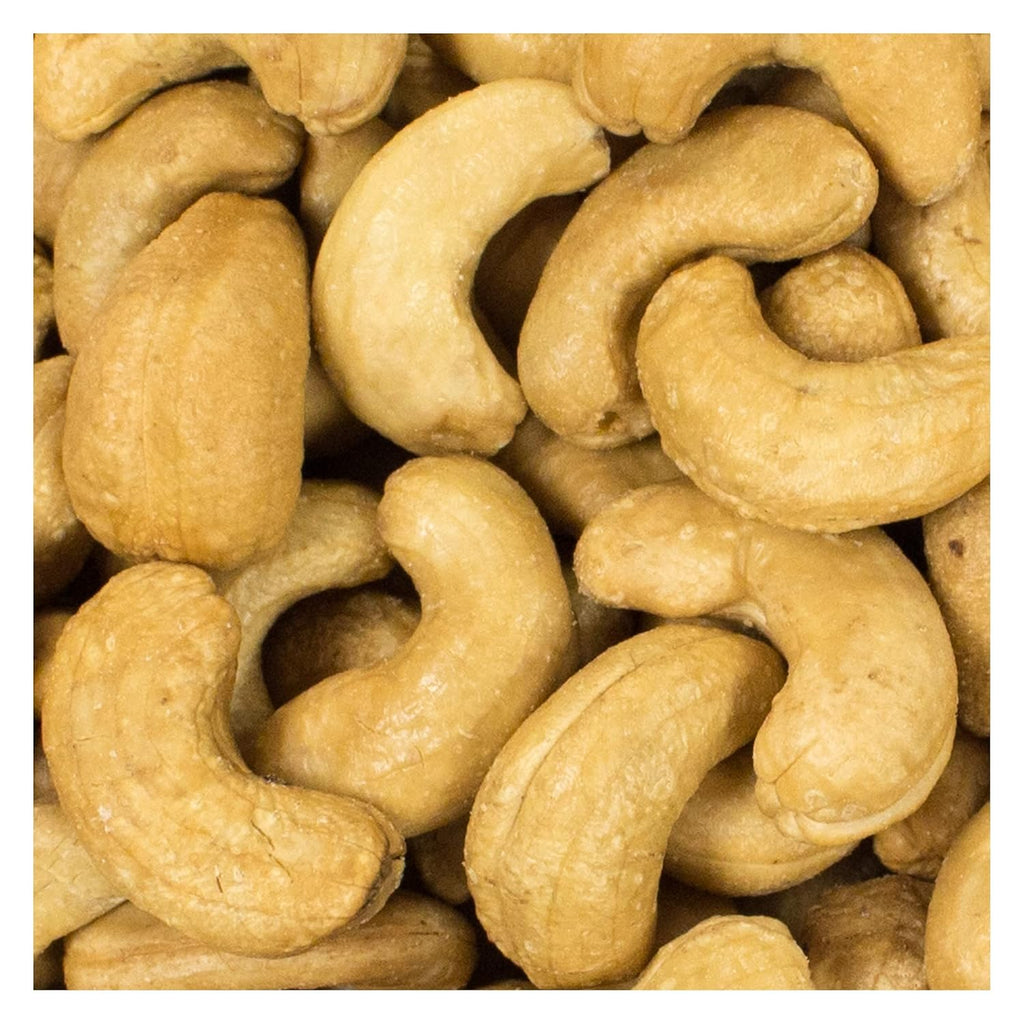 Cashews Roasted Unsalted, Extra Large Cashews (240's), 25 Lbs. Bulk Case, Kosher