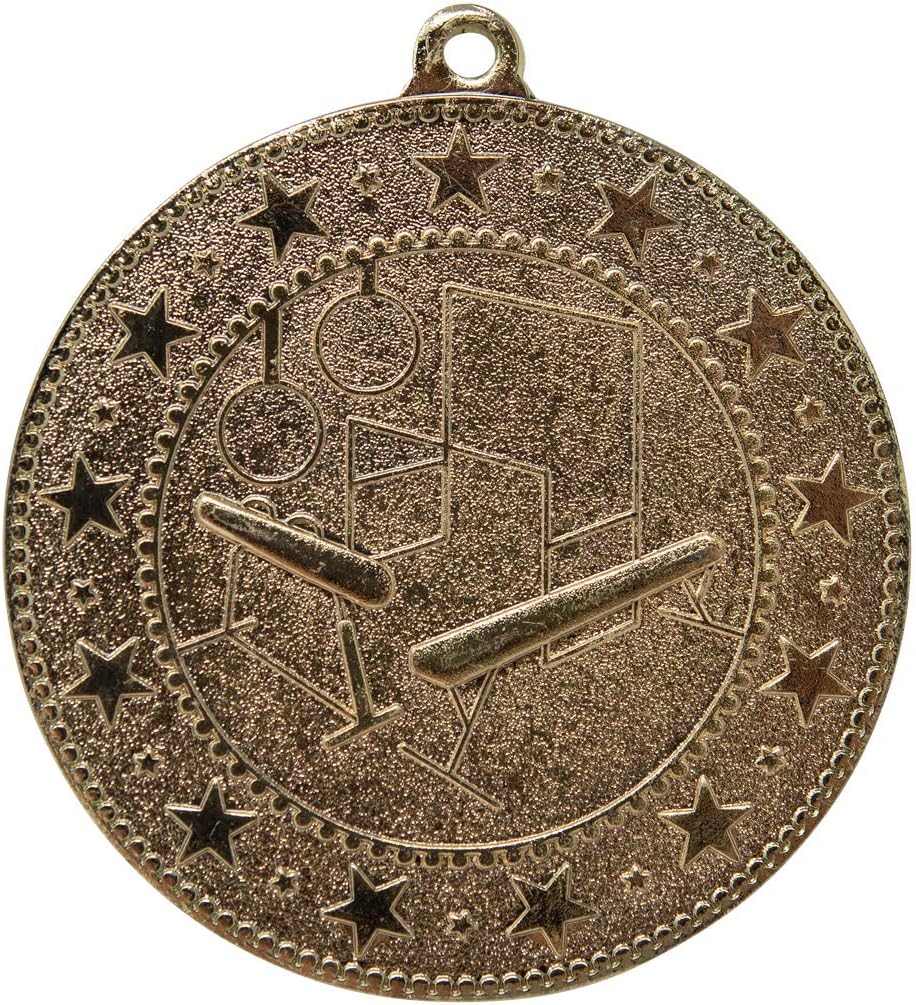 Express Medals 1 to 12 Packs of Female Gymnastics Trophy Award Packs That Include Wrist Bands and a Gold Medal and Ribbon with Each Trophy