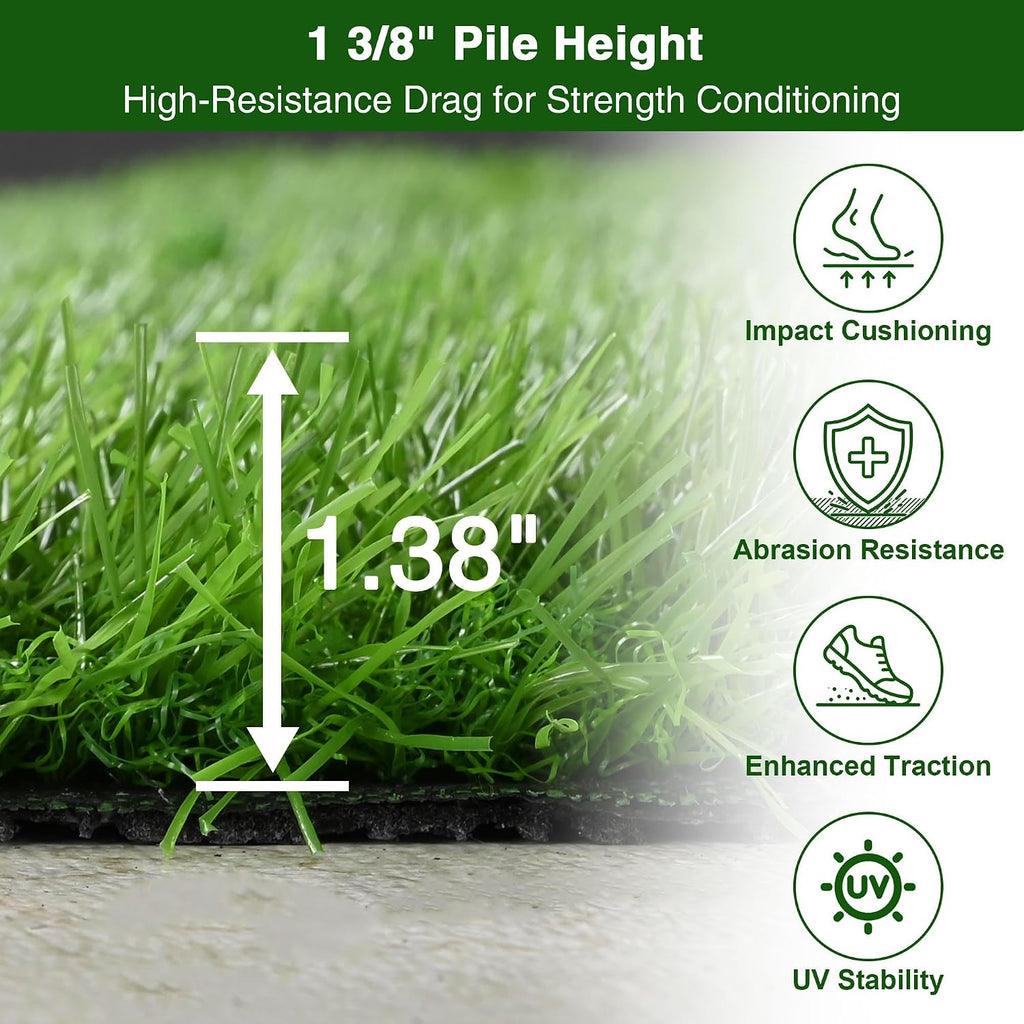 Yescom 4x50' Sled Turf Strips for Gym Artificial Grass Garage Home Exercise-1.38'H