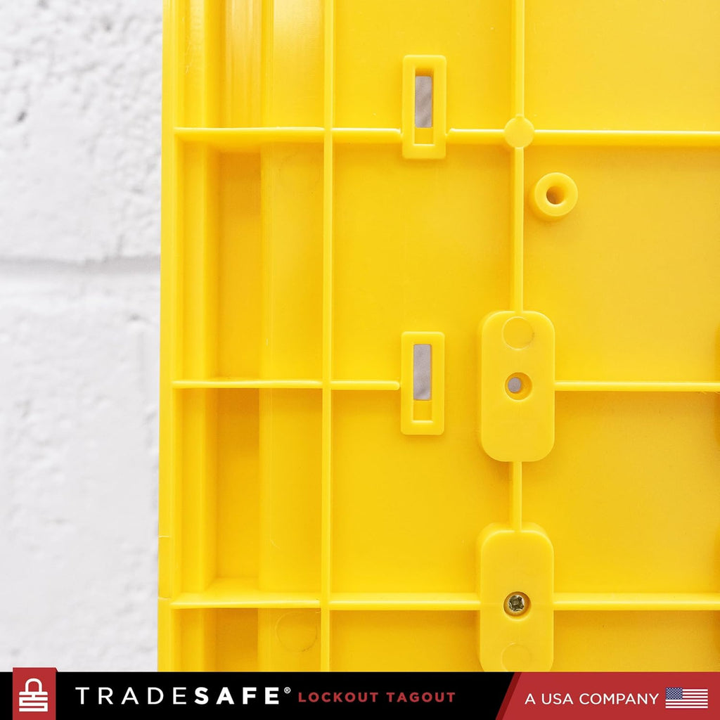 TRADESAFE Lockout Tagout Station, Unfilled Loto Station - No Lock Out Tag Out Devices Included, Wall Mount Loto Kit Board, Lockout Station with Lockable Cover