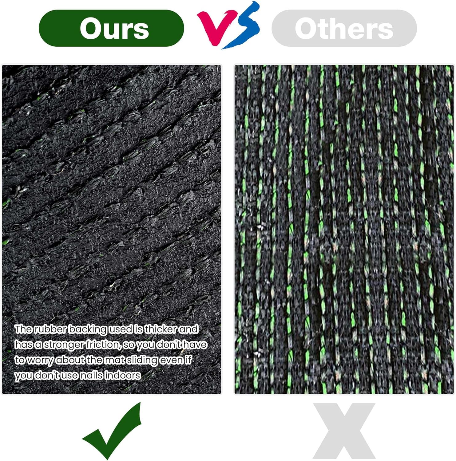 Yescom Sports Workout Outdoor Gym Flooring Turf for Crossfit Training Sled Push Pull Equipment 65'x5'(325 Sq.Ft) 0.4' H