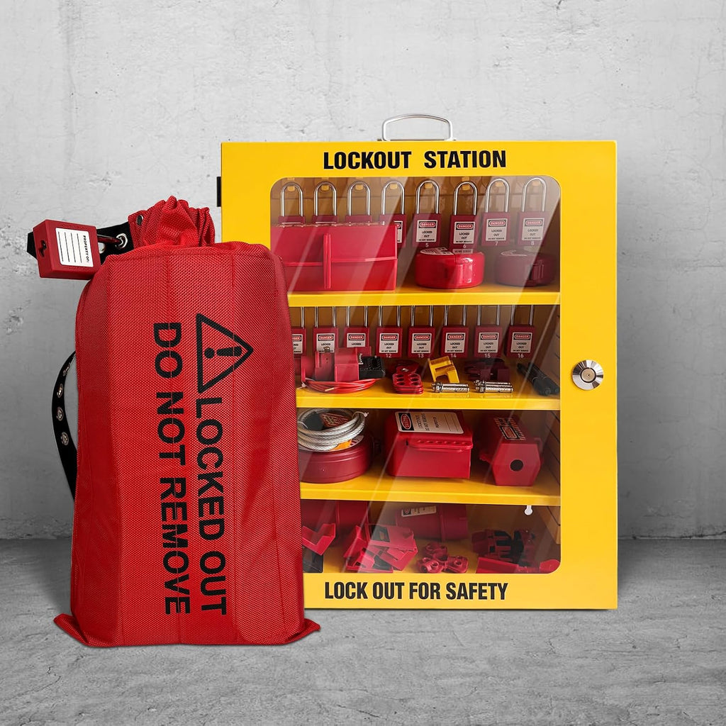 Lockout Tagout Station, Lock Out Tag Out Station Unfilled, Wall Mount Transparent visualisation Loto Kit Board
