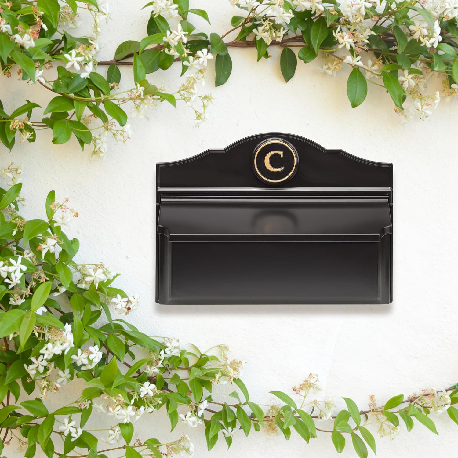 Whitehall Colonial Mailbox for Outside, Custom Wall Mailbox with Monogram