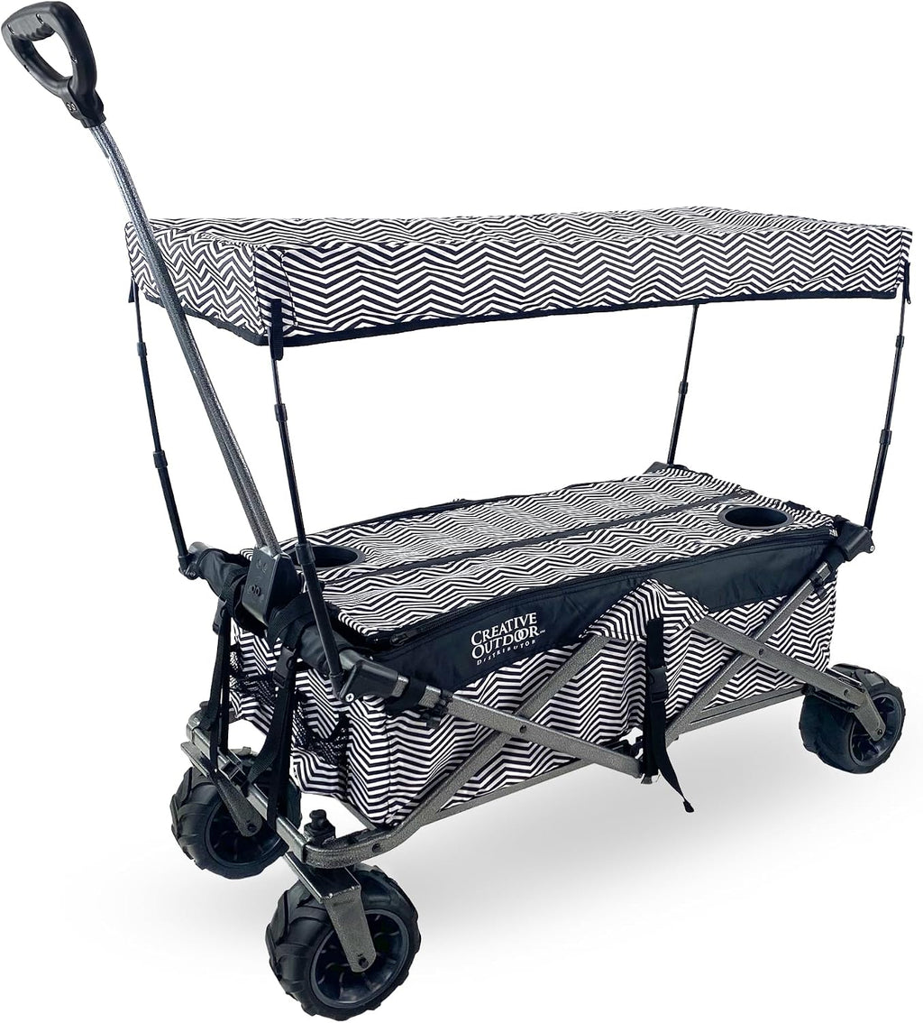 Creative Outdoor All-Terrain Deluxe Wagon | 360 Swivel All Terrain Wheels | Great for Beach, Park, Garden & Tailgate | Multiple Color Options