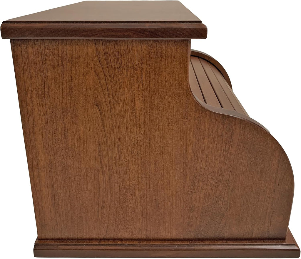DutchCrafters Amish USA Made Solid Wood Countertop Bread Box with Drawer, Bread Holder for Kitchen Counter, Large Bread Box for Kitchen Countertop (Cherry - Michael's Cherry)