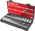 CARBYNE 33-Piece Master Bit Socket Set, SAE & Metric Hex (Allen) Bit Sockets, S2 Steel, 1/4', 3/8' & 1/2' Drive for Automotive, Motorcycle & Furniture Repair