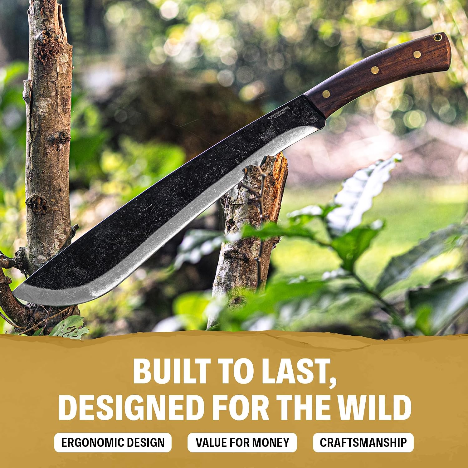 Condor Tool & Knife Survival Machete with Walnut Handle